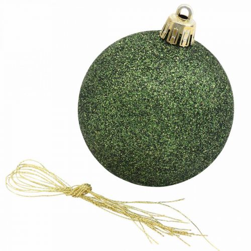 Itens Bolas de Natal, decorações do Advento, decorações para árvores de Natal laranja / dourado / verde Ø5,5 cm plástico 10 unidades