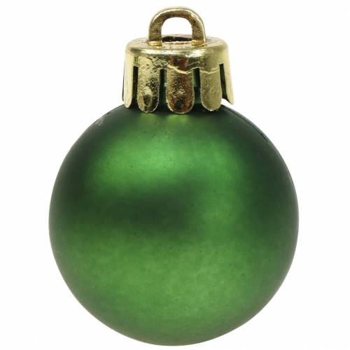 Itens Decoração de árvore de natal bola de natal verde 3cm 14 unidades