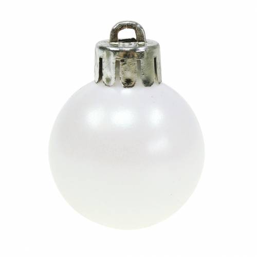 Itens Bola de Natal para decoração de árvore de Natal branca 3cm 14uds