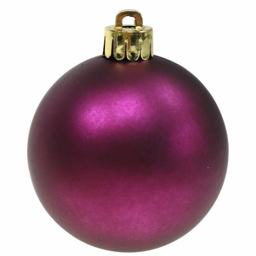 Itens Decorações para árvores de Natal Bola de Natal roxa Ø6cm 12 unidades