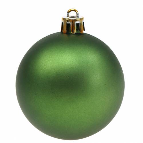 Floristik24 Decorações para árvores de Natal Bolas de Natal verdes Ø6cm 12 unidades