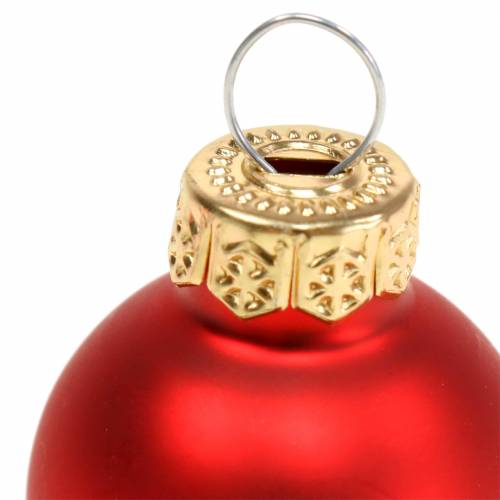Itens Mini bolas de Natal vermelhas sortidas Ø2,5cm 24 un