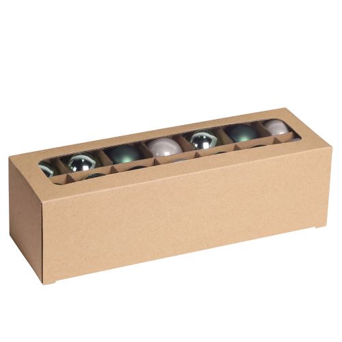 Itens Bolas de Natal bolas de árvore de vidro verde cinza 4 cm 24 unidades