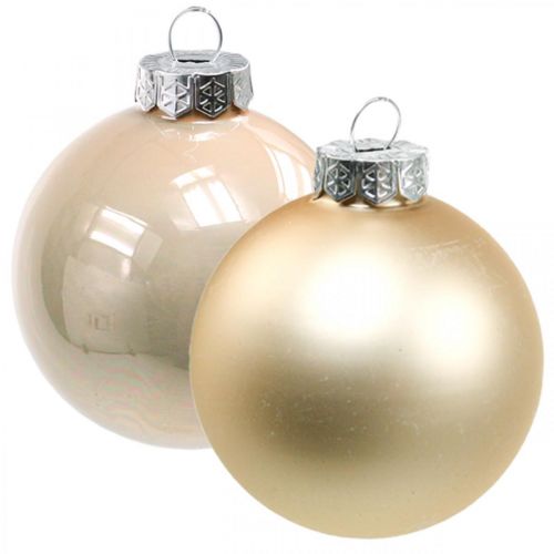 Floristik24 Bolas de natal vidro rosa creme bolas de vidro Ø6cm 28p