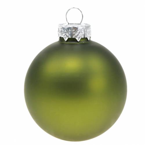 Itens Bolas de Natal feitas de vidro verde mix Ø6cm 24 unidades