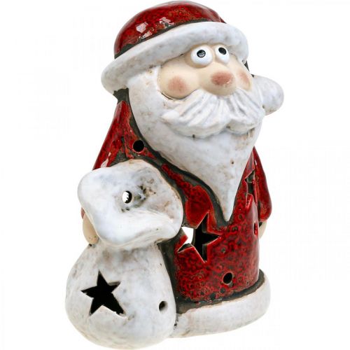 Itens Papai Noel porta-velas decoração Natal H15cm