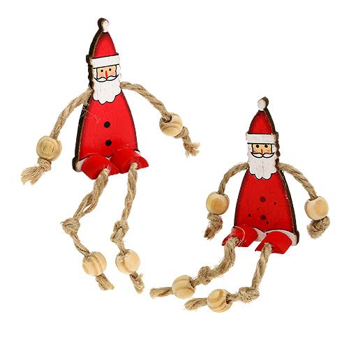 Itens Figura do Papai Noel sentado 6,5 cm vermelho 12pcs