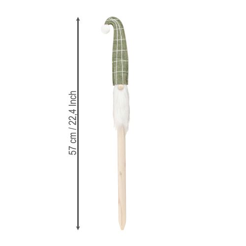Itens Papai Noel no palito Gnomo de Natal verde 57cm 4 peças