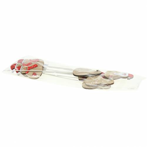Floristik24 Plugue decorativo Papai Noel/Boneco de neve 7cm 12 un