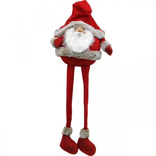 Papai Noel banquinho borda figura decorativa Natal 28×22×88cm