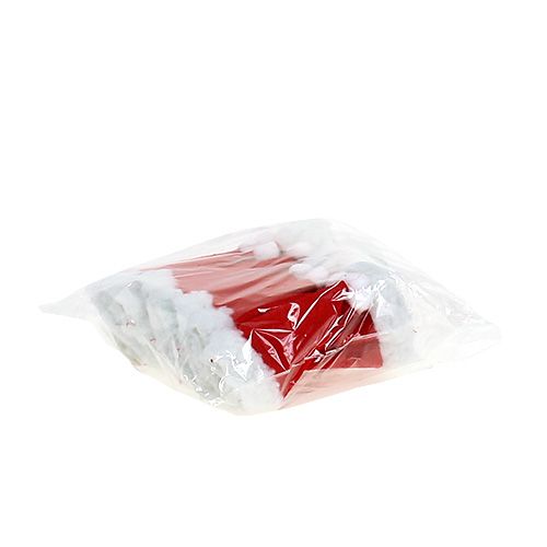 Floristik24 Chapéus de Natal vermelhos 10cm 12pcs