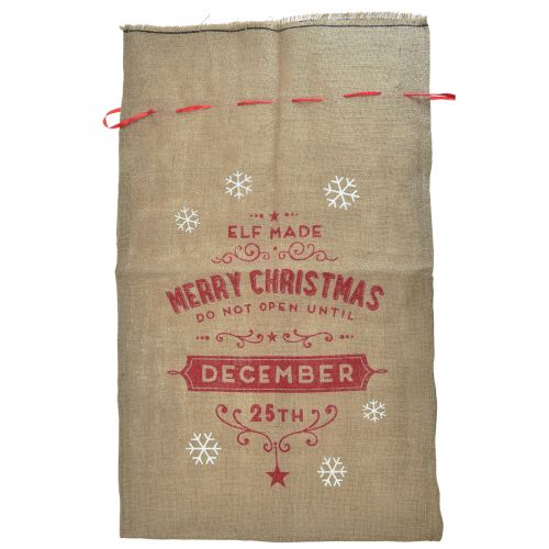 Floristik24 Saco de Natal Saco de presente Saco de juta de Natal grande 80×48cm