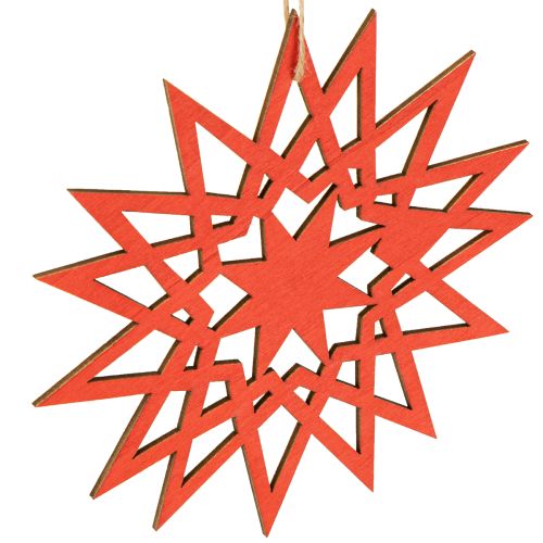Itens Estrela de Natal decoração de madeira para pendurar Ø12/15cm 8 peças