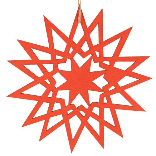 Itens Estrela de Natal decoração de madeira para pendurar Ø12/15cm 8 peças