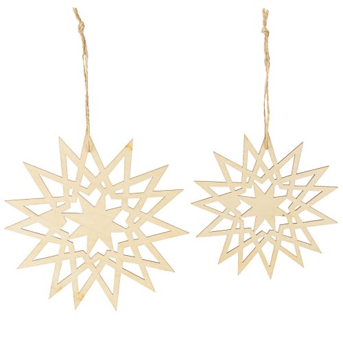 Itens Estrela de Natal decoração de madeira para pendurar Ø12/15cm 8 peças