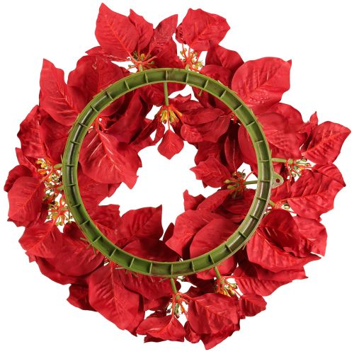 Itens Coroa de Poinsétia flores artificiais Natal Ø40cm