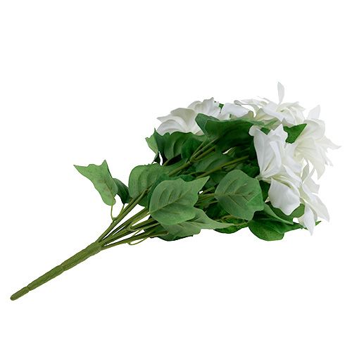 Itens Buquê de poinsétia branco L45cm