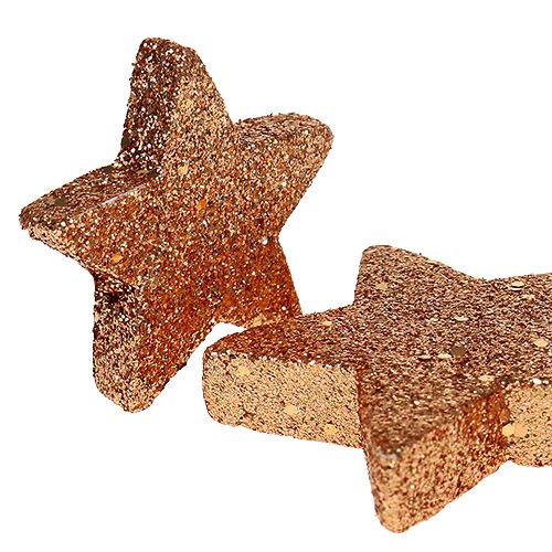 Itens Estrelas de Natal, estrelas brilhantes de cobre, polvilham decoração 40 unidades