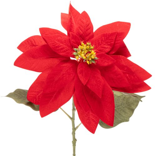 Decoração artificial de poinsétia vermelha com haste única de 82 cm comprar | Floristik24.pt