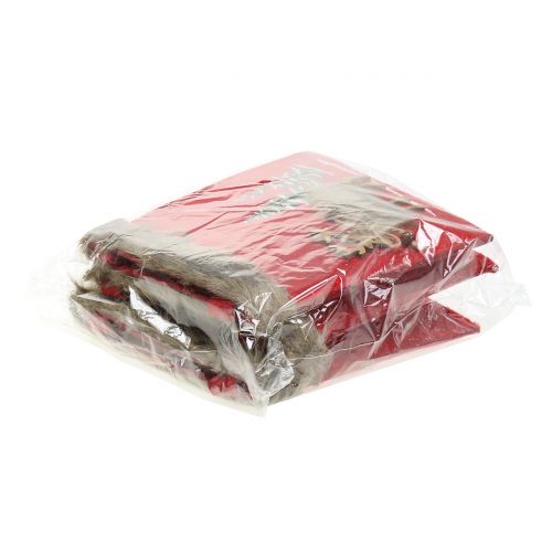 Itens Saco de Natal vermelho com pele 15,5 cm x 18 cm 3 unidades