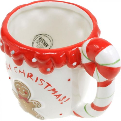 Itens Copo de Natal Feliz Natal em cerâmica branca Alt.10,5cm