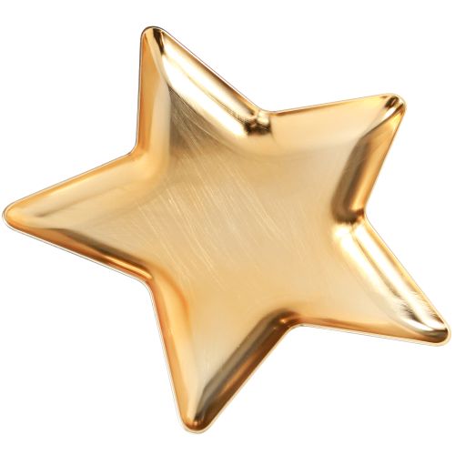 Floristik24 Prato de Natal decoração estrela prato dourado plástico Ø31cm