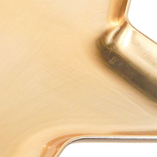 Floristik24 Prato de Natal decoração estrela prato dourado plástico Ø31cm