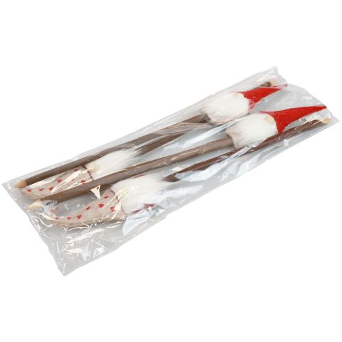 Floristik24 Gnomo de estaca de jardim de Natal 48,5/50cm 4 unidades