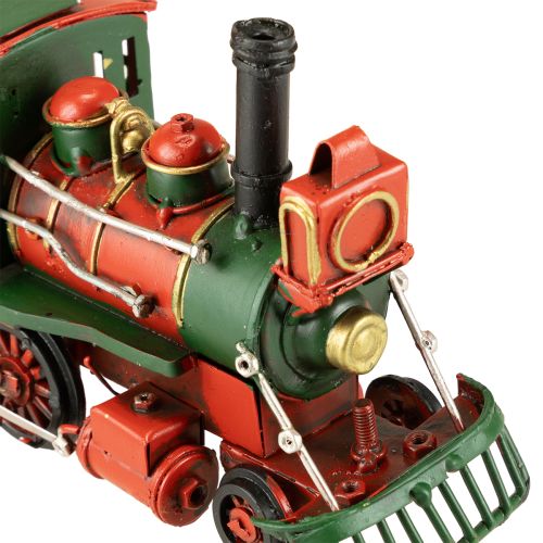 Itens Trem de Natal vermelho metal decorativo locomotiva com árvore de Natal 20cm