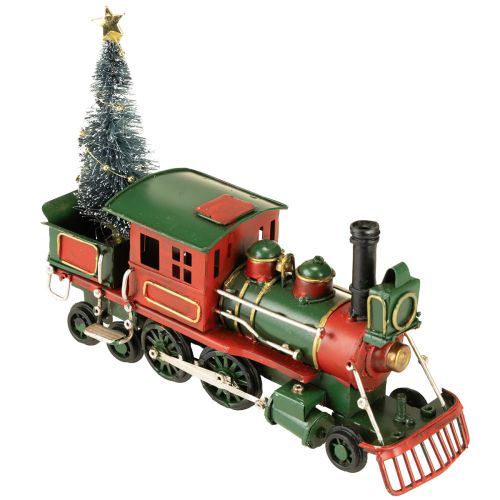 Floristik24 Trem de Natal com locomotiva de abeto verde Natal 20cm