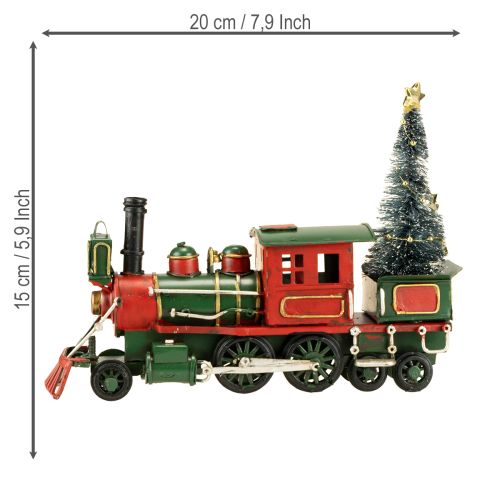 Itens Trem de Natal com locomotiva de abeto verde Natal 20cm
