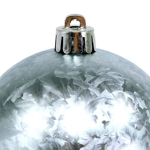 Floristik24 Bola de Natal de plástico Ø8cm azul gelo 3 unidades