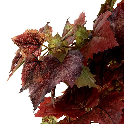 Itens Folhas de videira em cabide verde, vermelho escuro 100 cm