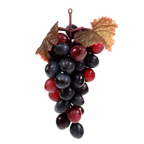 Cacho de uvas vermelho escuro 15cm 4 unidades