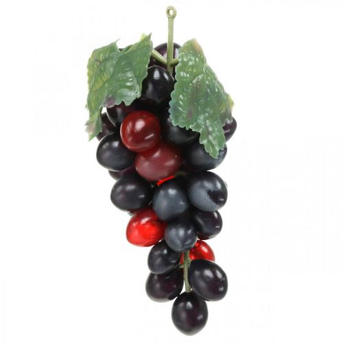 Uvas decorativas Fruta preta decorativa Uvas artificiais 15cm