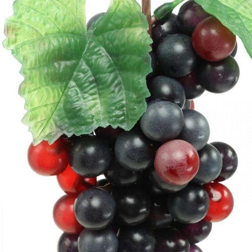 Itens Decoração decorativa de janela de fruta artificial preta uva 22cm