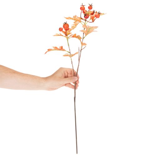 Ramo artificial de espinheiro com folhas e frutos, 62 cm | Floristik24.pt