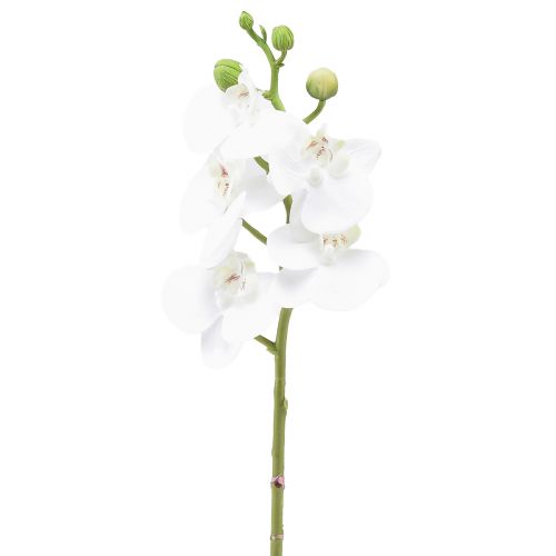 Orquídea Artificial Branca Phalaenopsis Real Touch 32cm