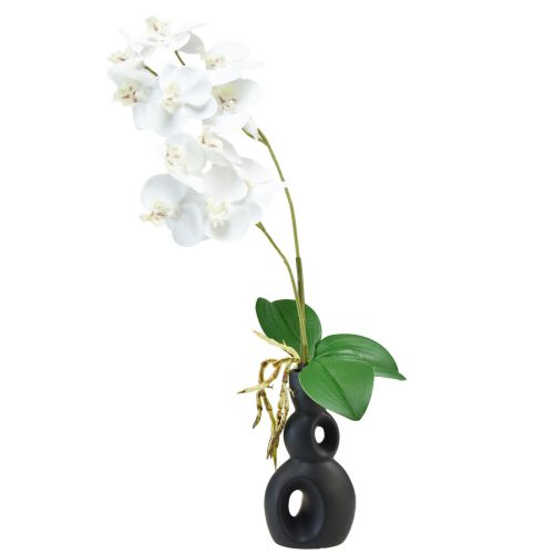 Itens Orquídea Branca em Picareta Phalaenopsis Artificial Real Touch 39cm