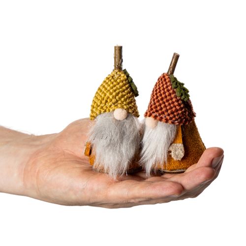 Conjunto de 6 figuras de gnomos com gorro de tricô e bolota, 10 cm. | Floristik24.pt