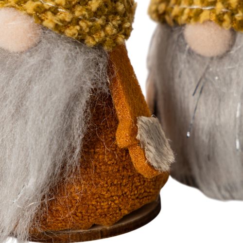 Conjunto de 6 figuras de gnomos com gorro de tricô e bolota, 10 cm. | Floristik24.pt