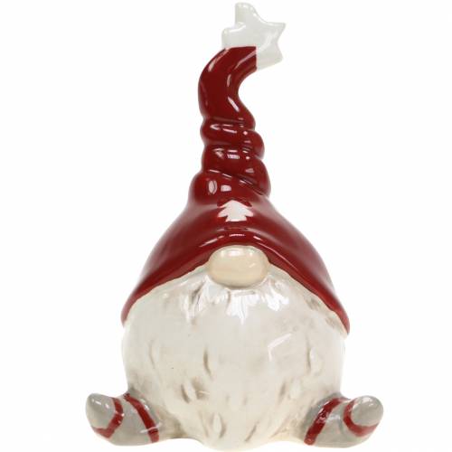Floristik24 Figura Deco de decoração de Natal elfo de cerâmica 10cm 2pcs