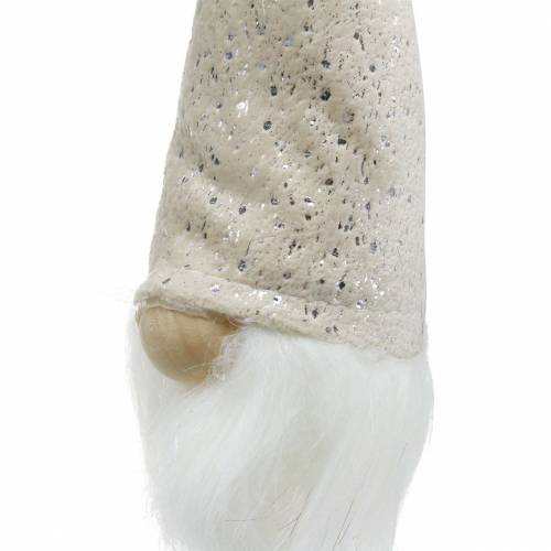 Floristik24 Gnomo com chapéu pontudo para pendurar creme 17cm C25cm 4 unidades
