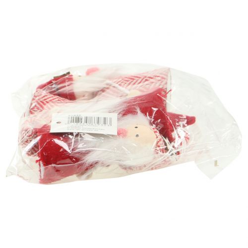 Floristik24 Gnomo vermelho, branco 9cm 4 unidades