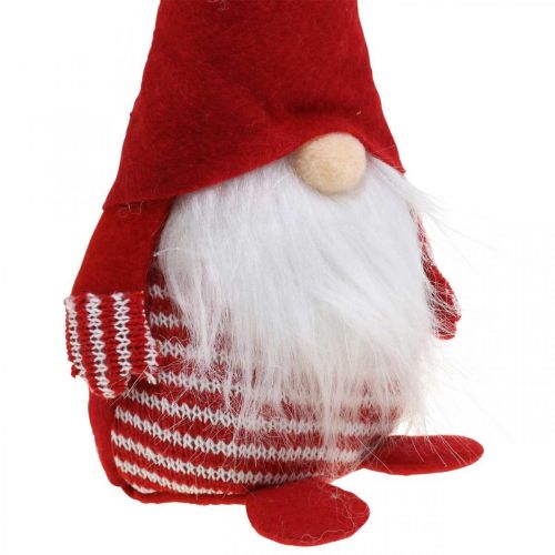 Floristik24 Gnomo com barba, decoração do Advento, anão decorativo A 24 cm L 9 cm 3 unidades