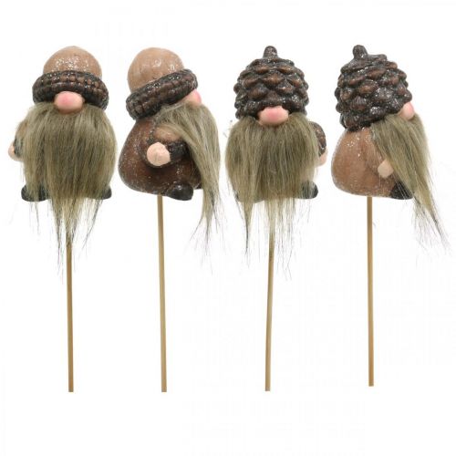 Floristik24 Bastão decorativo de bolotas e cones de cerâmica Imp 8/8,5cm 4 unid.