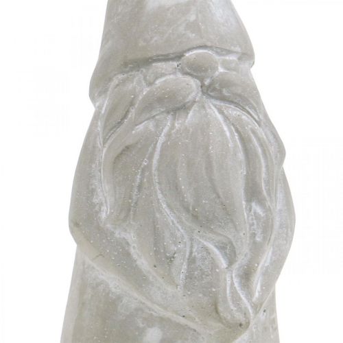 Floristik24 Figura decorativa elfo concreto Papai Noel cinza Alt.18,5cm