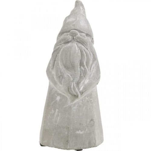 Floristik24 Figura decorativa elfo concreto Papai Noel cinza Alt.18,5cm