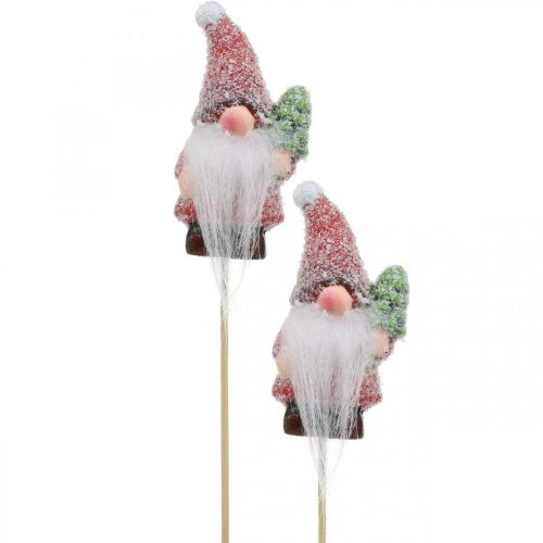 Floristik24 Gnomo decorativo Papai Noel plugues decorativos Natal 10cm 4uds