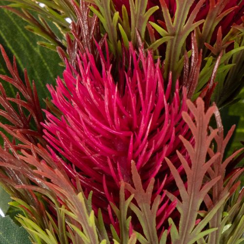 Ramo artificial de cardo vermelho para decoração, 67 cm, 3 peças | Floristik24.pt